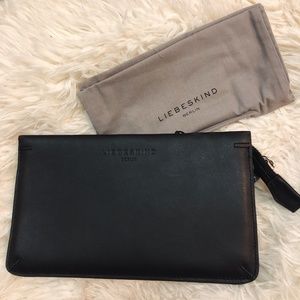 Liebeskind Black Smooth Leather Pouch Wallet